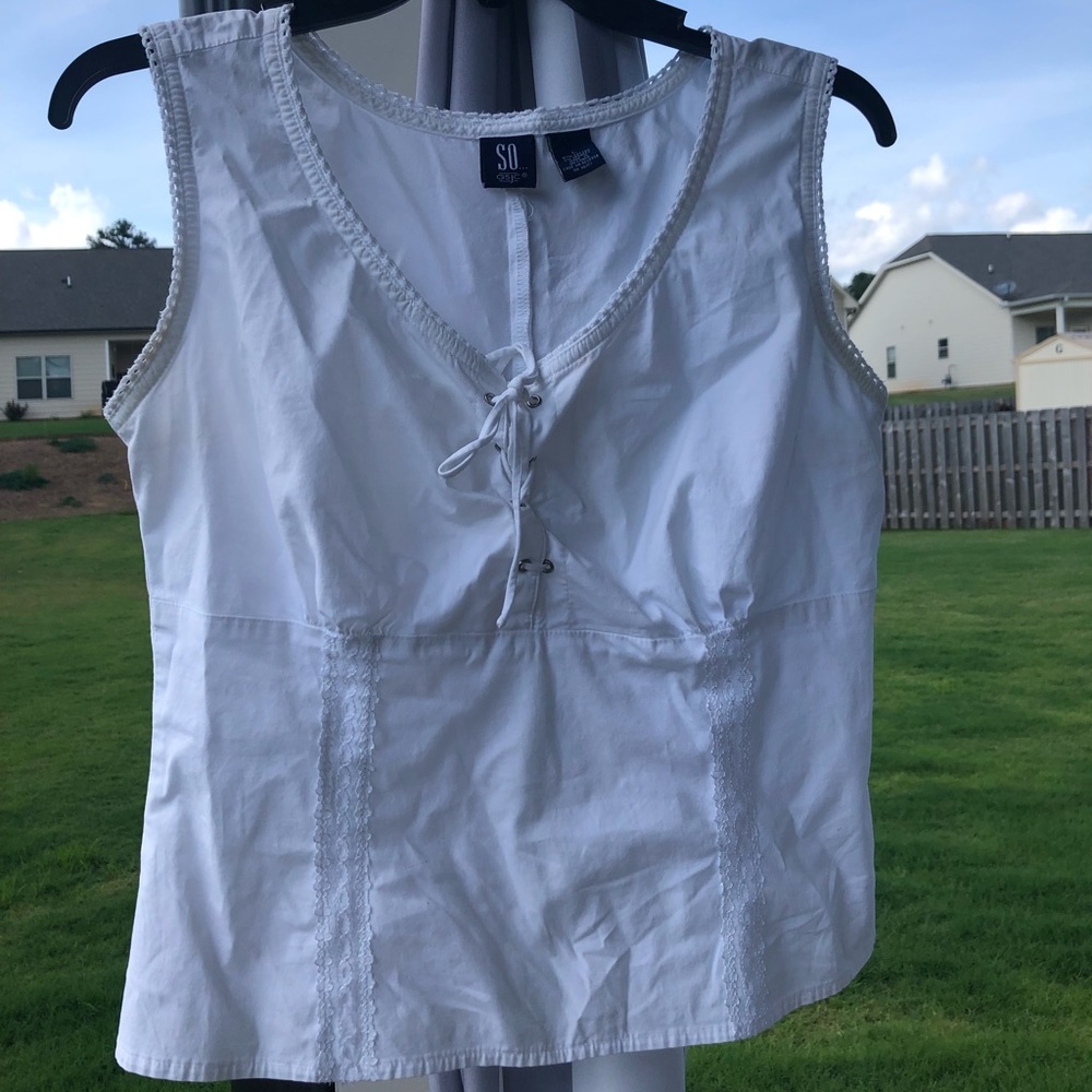 Y2K lace up tank
